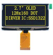 IPS 2.7 inch 30P Yellow OLED Screen SSD1322 IC 128*64