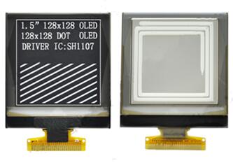 IPS 1.5 inch 25P HD White OLED Screen SH1107 Drive IC 128*128 Parallel/IIC/SPI