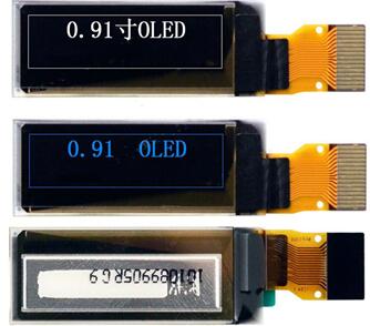 0.91 inch 15P SPI White/Blue OLED SSD1306 128*32